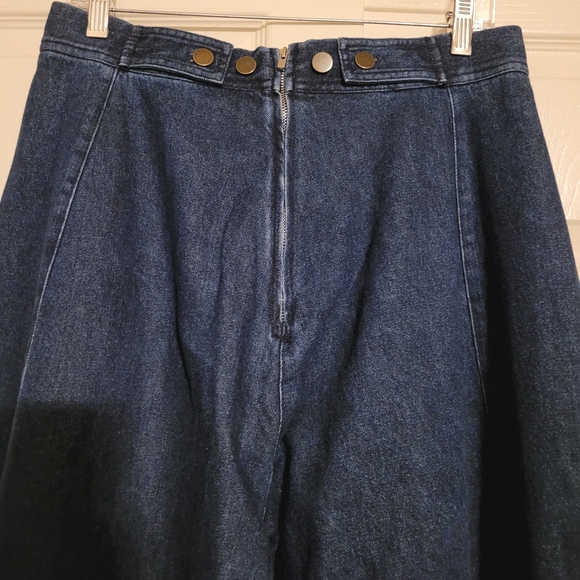 The Gaucho Jeans, Crafted from structured yet fluid deep-indigo denim. NWOT - Picture 7 of 8